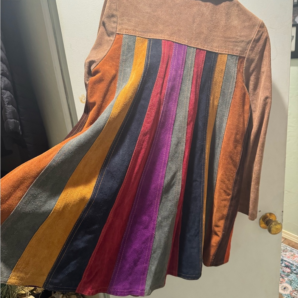 Vintage 1960s Gassy Jack patchwork suede jacket. Gastown mercantile rainbow mod - Picture 9 of 9